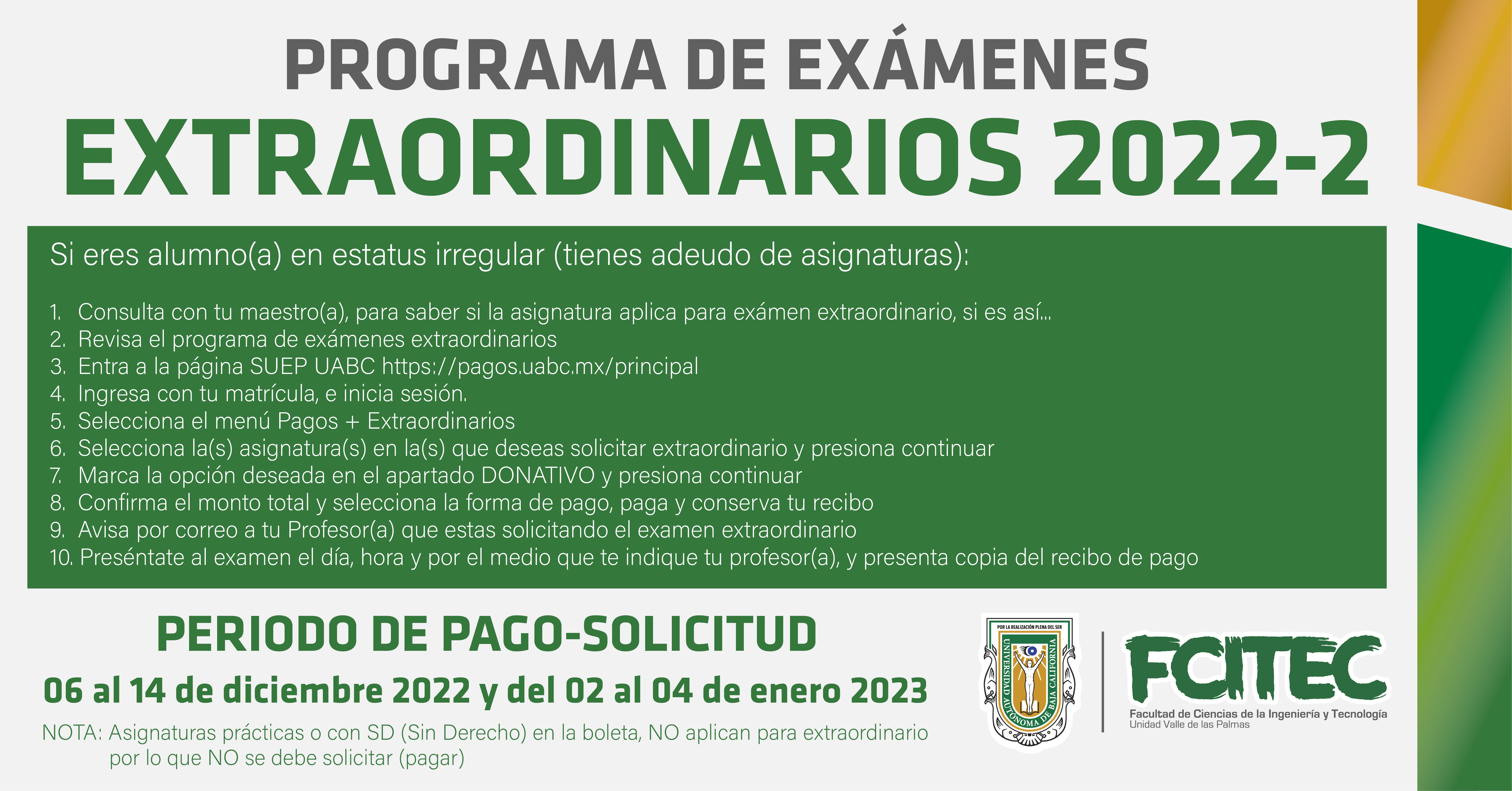 Programa De Exámenes Extraordinarios Fcitec 3316